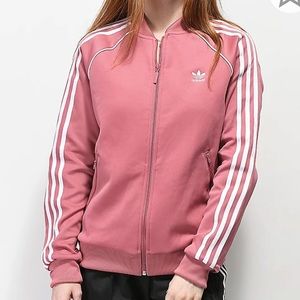adidas 3 Stripe Mauve Track Jacket